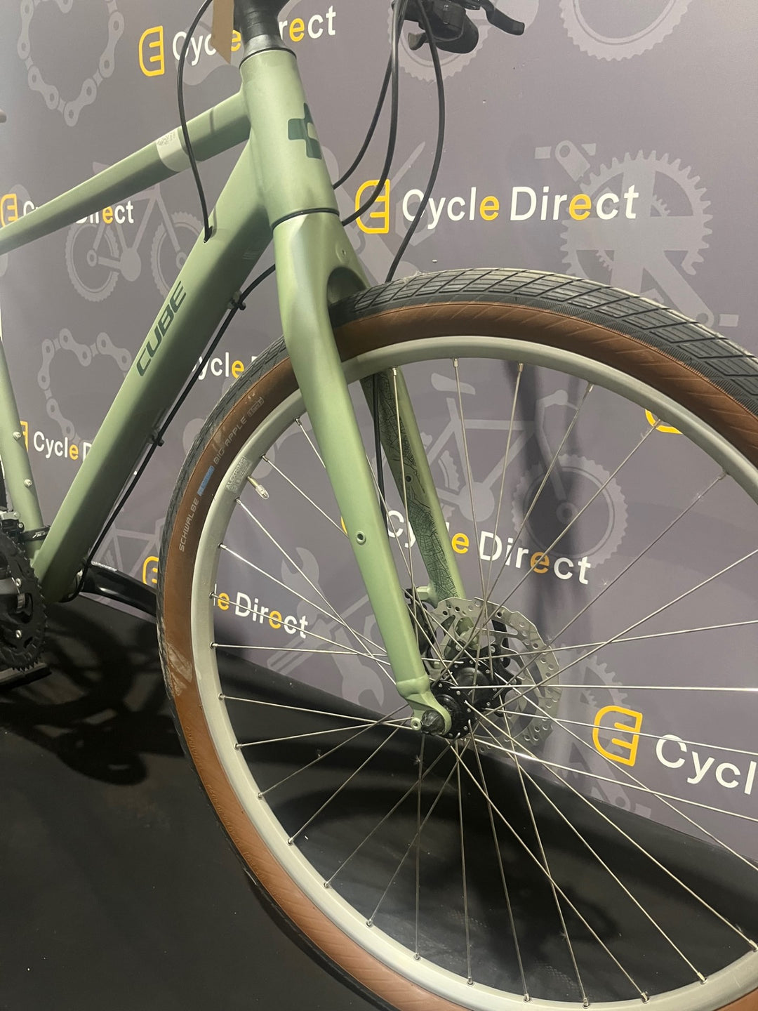 2022 Cube Hyde Hybrid Bike Green Small