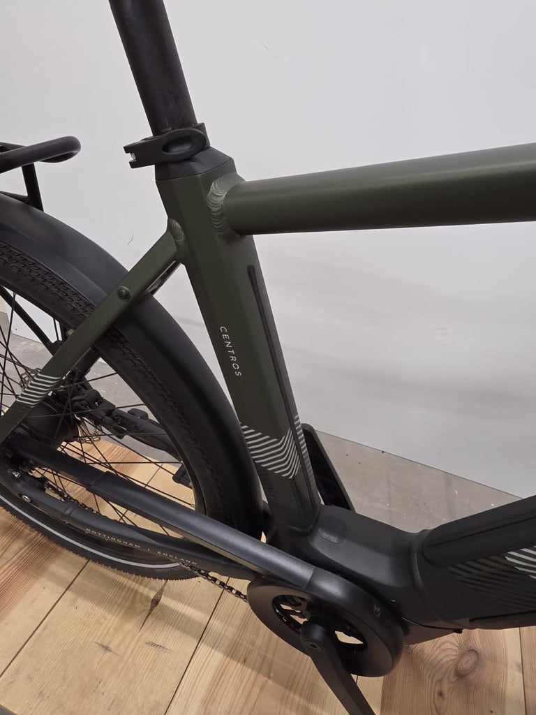 Raleigh Centros Electric Bike Bosch 500Wh In Khaki Green Small 48cm Frame