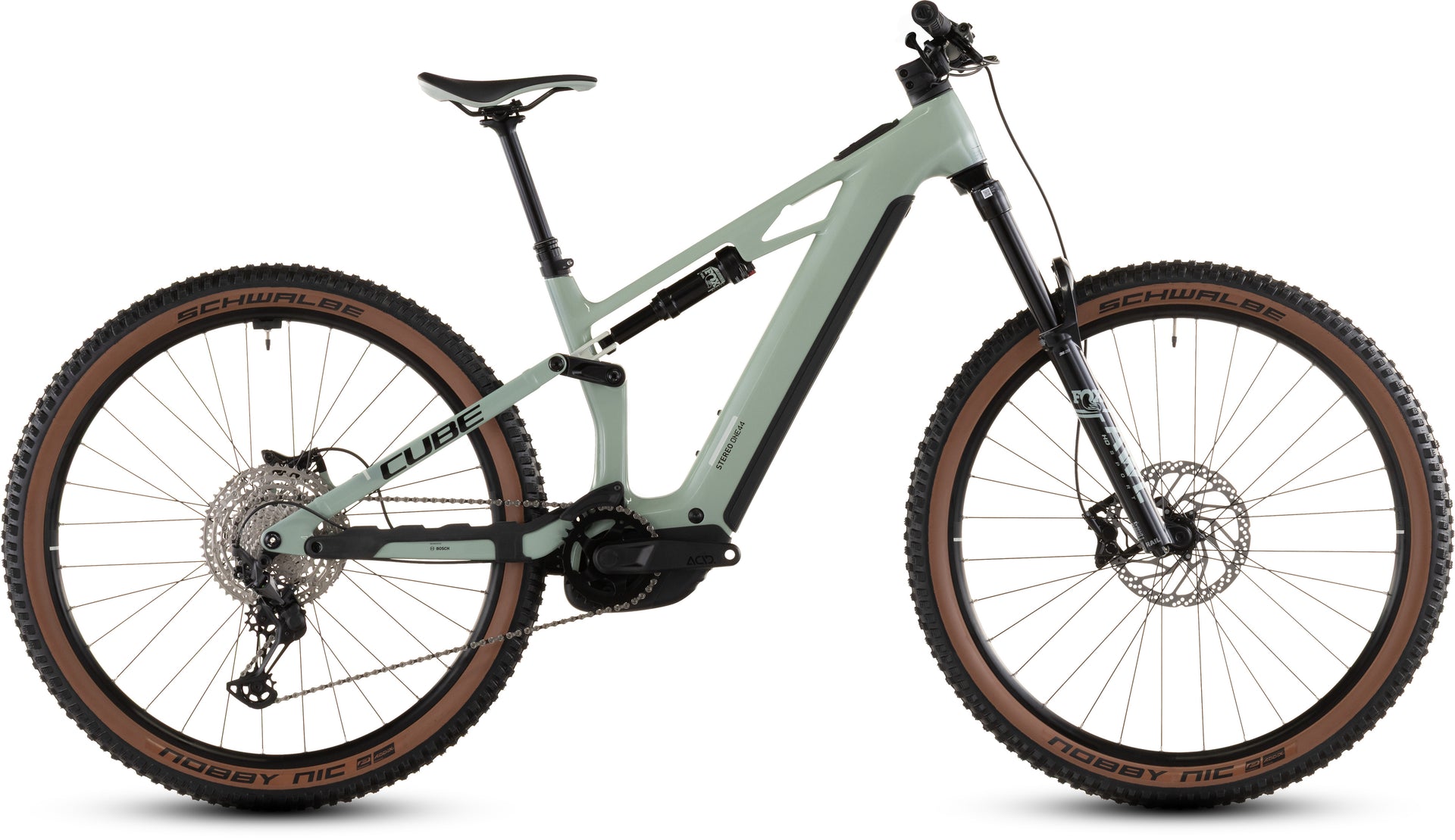 Cube Stereo Hybrid ONE44 HPC Race 800 Electric Mountain Bike – Full Suspension – Driedherbs/Black – Bosch CX – 800Wh – 2026