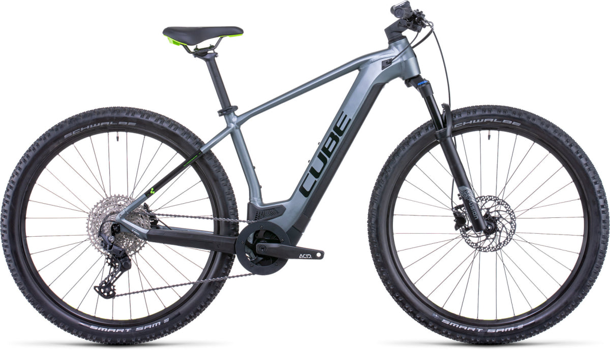 Pre-Owned 2022 Cube Reaction Hybrid Pro 625 Electric Hardtail Mountain Bike In Grey X-Large 21 Inch Frame