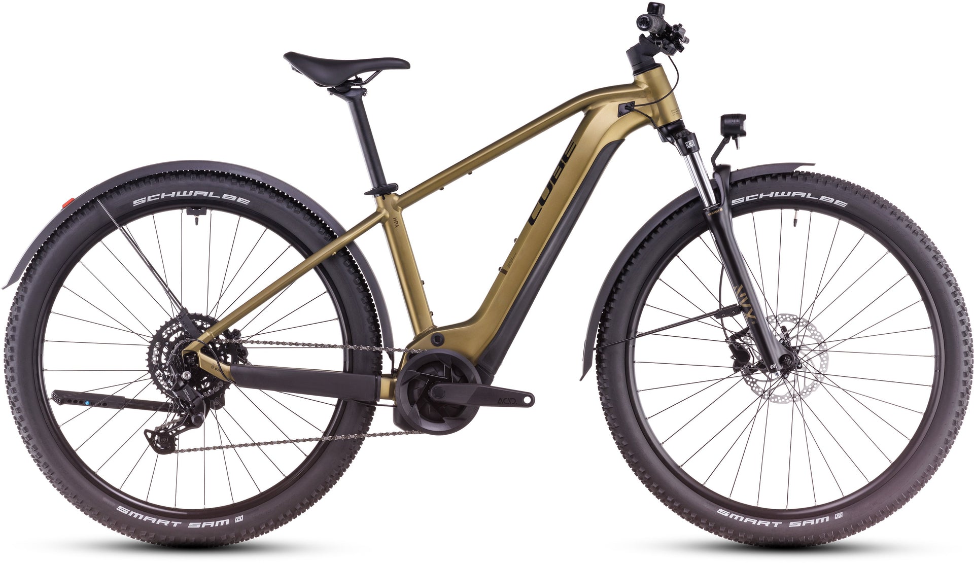 Pre-Owned Cube Reaction Hybrid Performance 500 Allroad Electric Hardtail Mountain Bike In Golden Lime &amp; Black Medium 42cm Frame