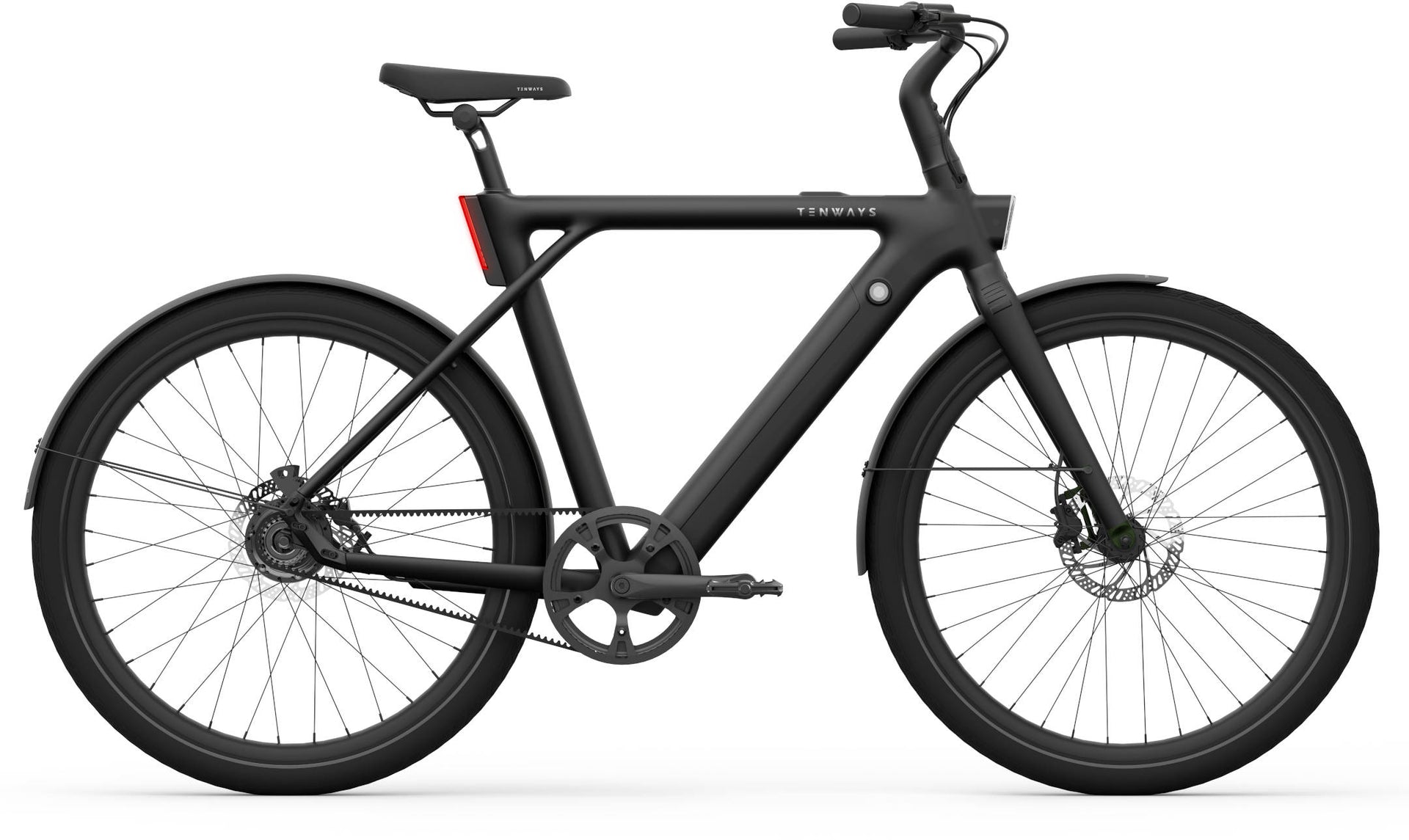 Pre-Owned Tenways CGO009 Electric Bike With Belt Drive In Midnight Black Large 57cm Frame