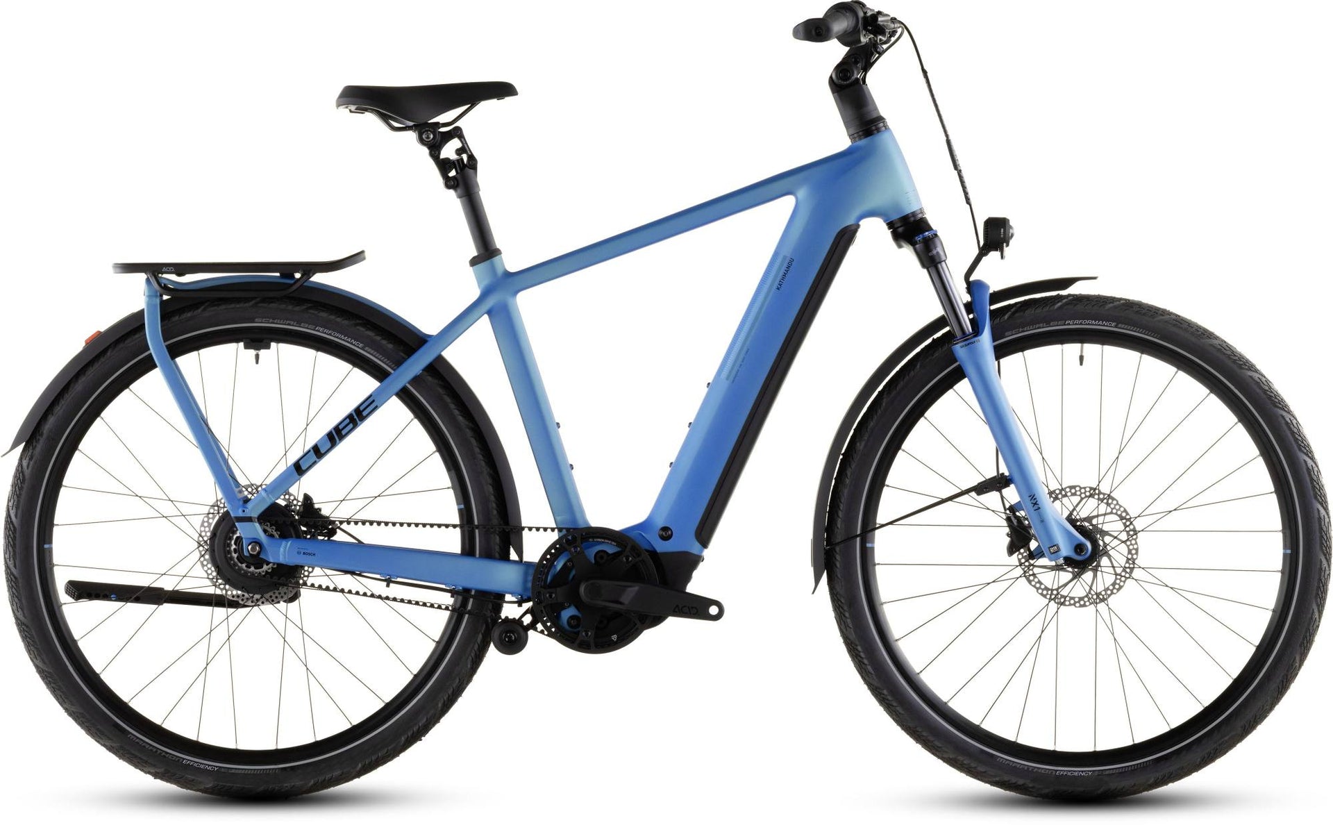 Almost Perfect 2026 Cube Kathmandu Hybrid Comfort Pro 800 Electric Bike With Belt Drive & Hub Gears In Azure & Black Medium 54cm Frame