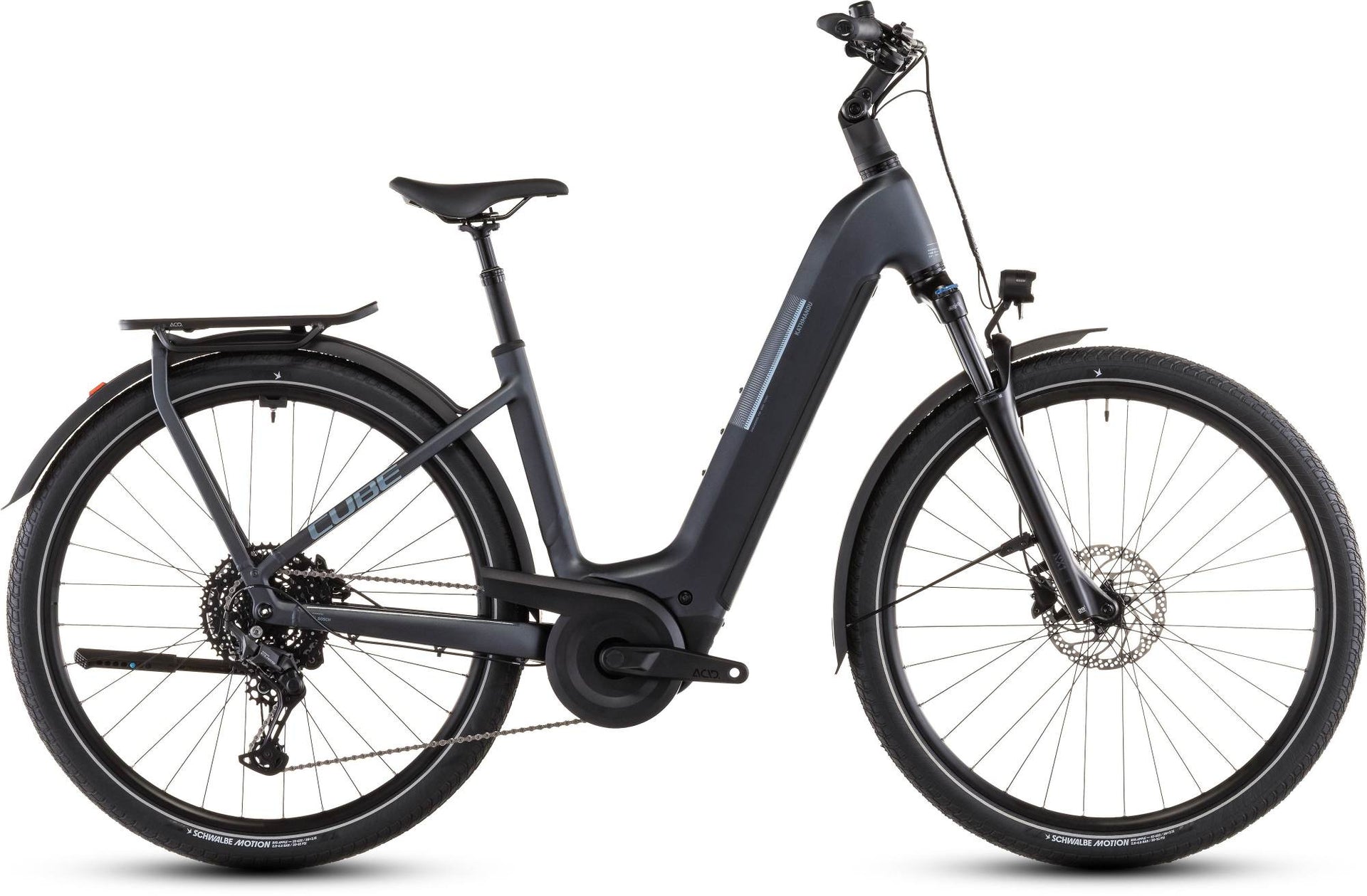 Ex-Demo 2026 Cube Kathmandu Hybrid One 800 Electric Bike In Metallic Grey & Chrome X-Small 46cm Frame