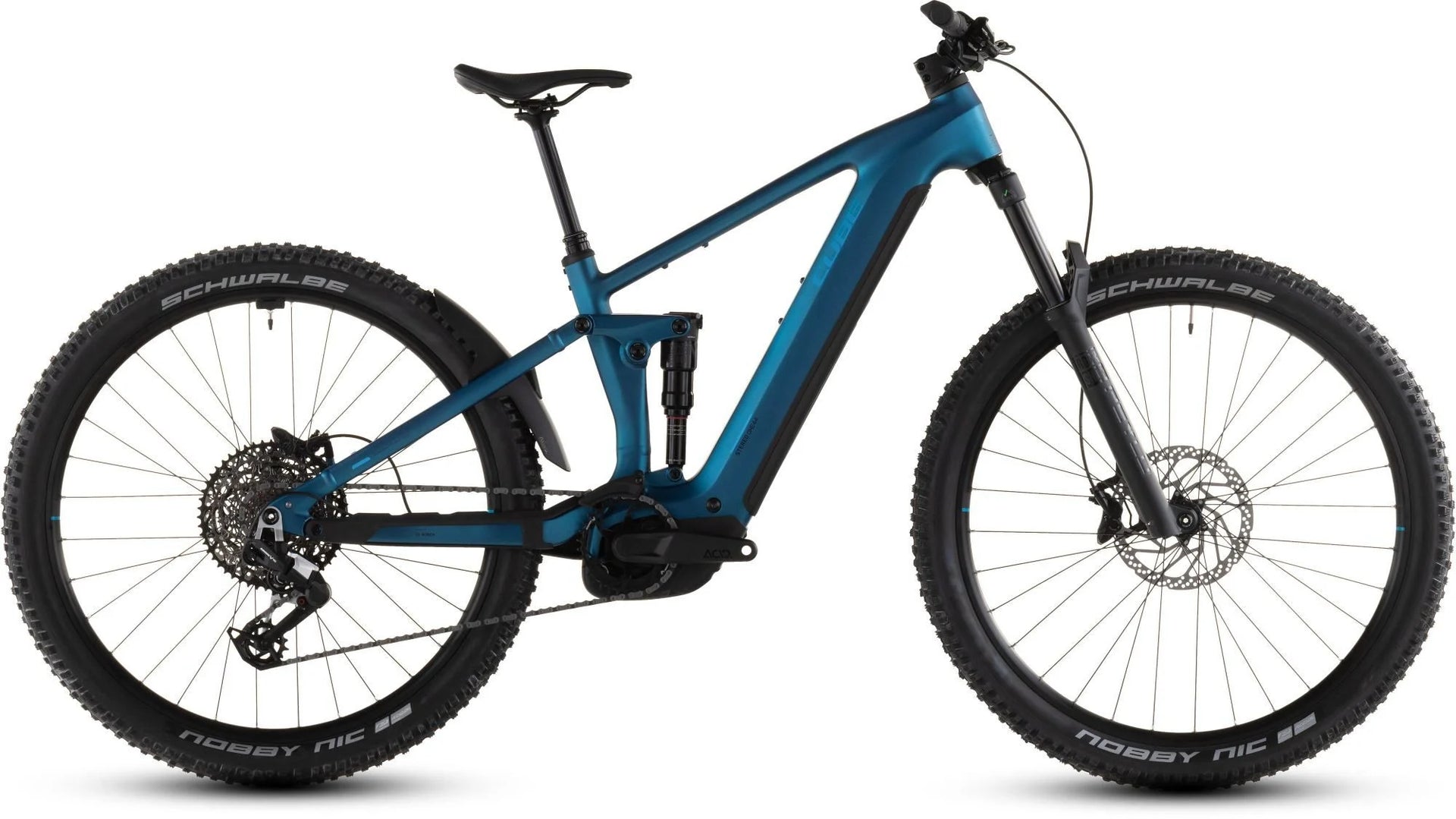Almost Perfect 2026 Cube Stereo Hybrid ONE44 EX 800 Electric Full Suspension Mountain Bike In Electric Blue & Blue Small Frame