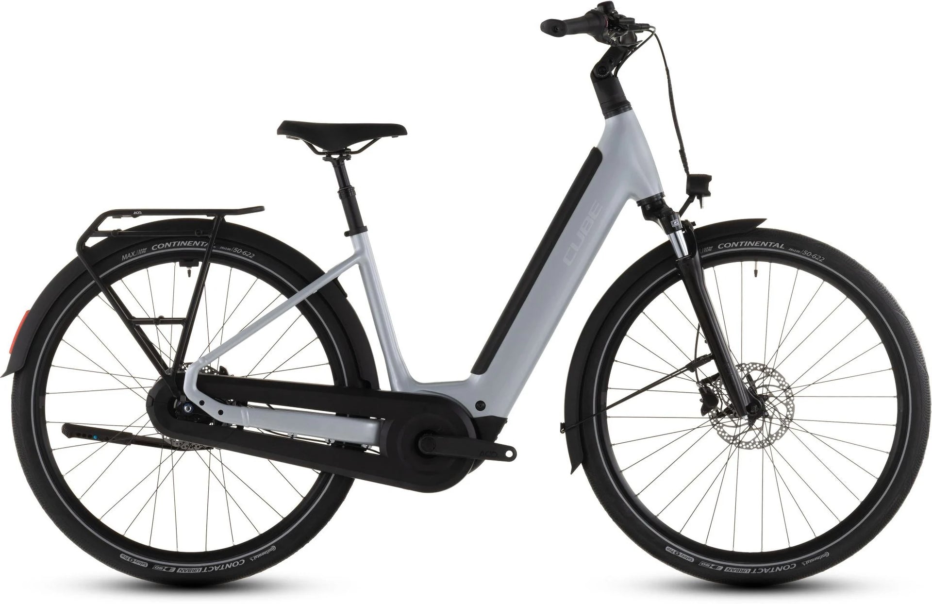 Almost Perfect 2026 Cube Supreme Hybrid Comfort One 600 Electric Bike With Hub Gears In Fog Grey X-Small 46cm Frame