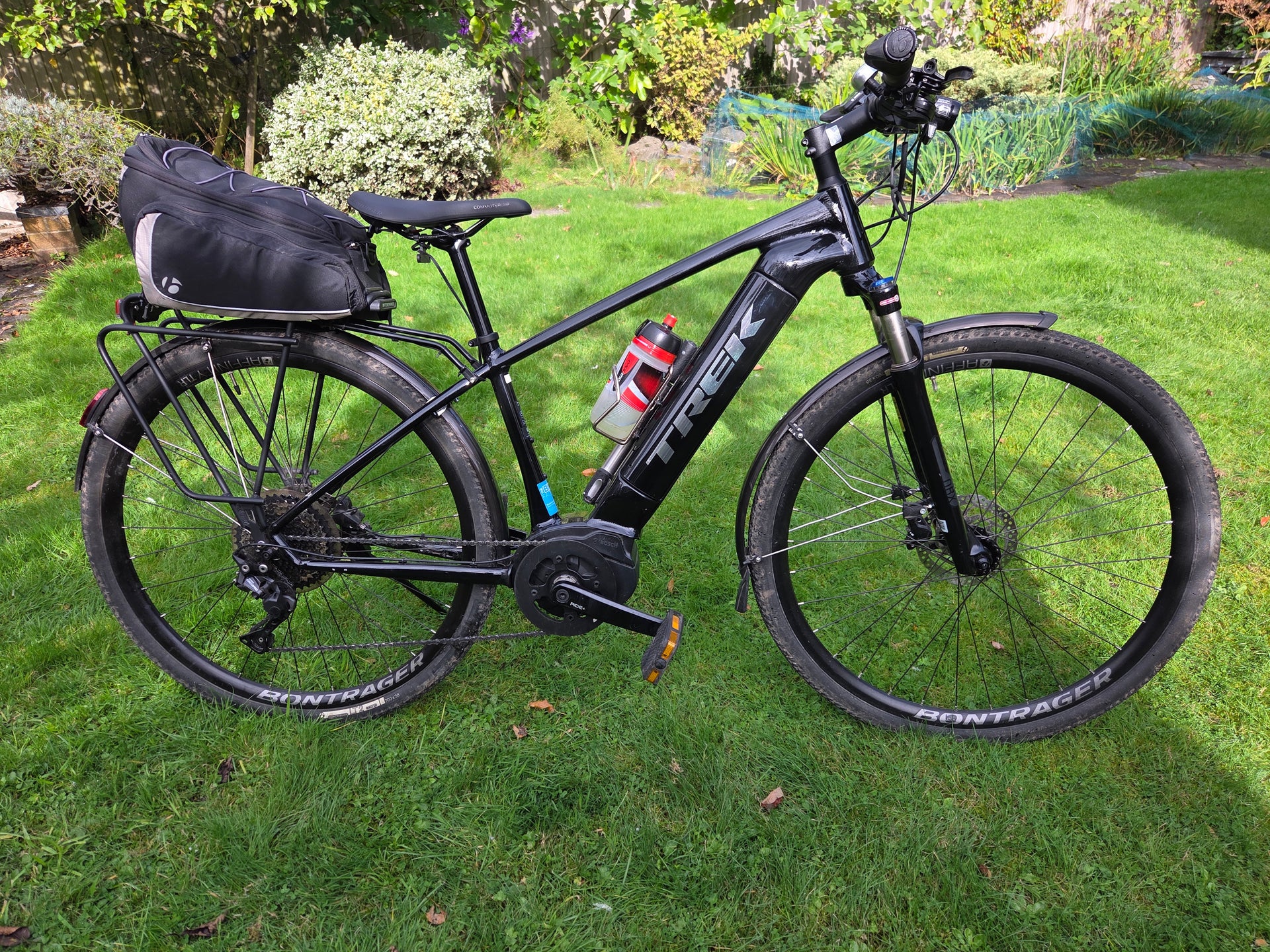 Pre-Owned 2020 Trek Dual Sport+ Electric Hardtail Mountain Bike In Trek Black Medium 17.5 Inch Frame
