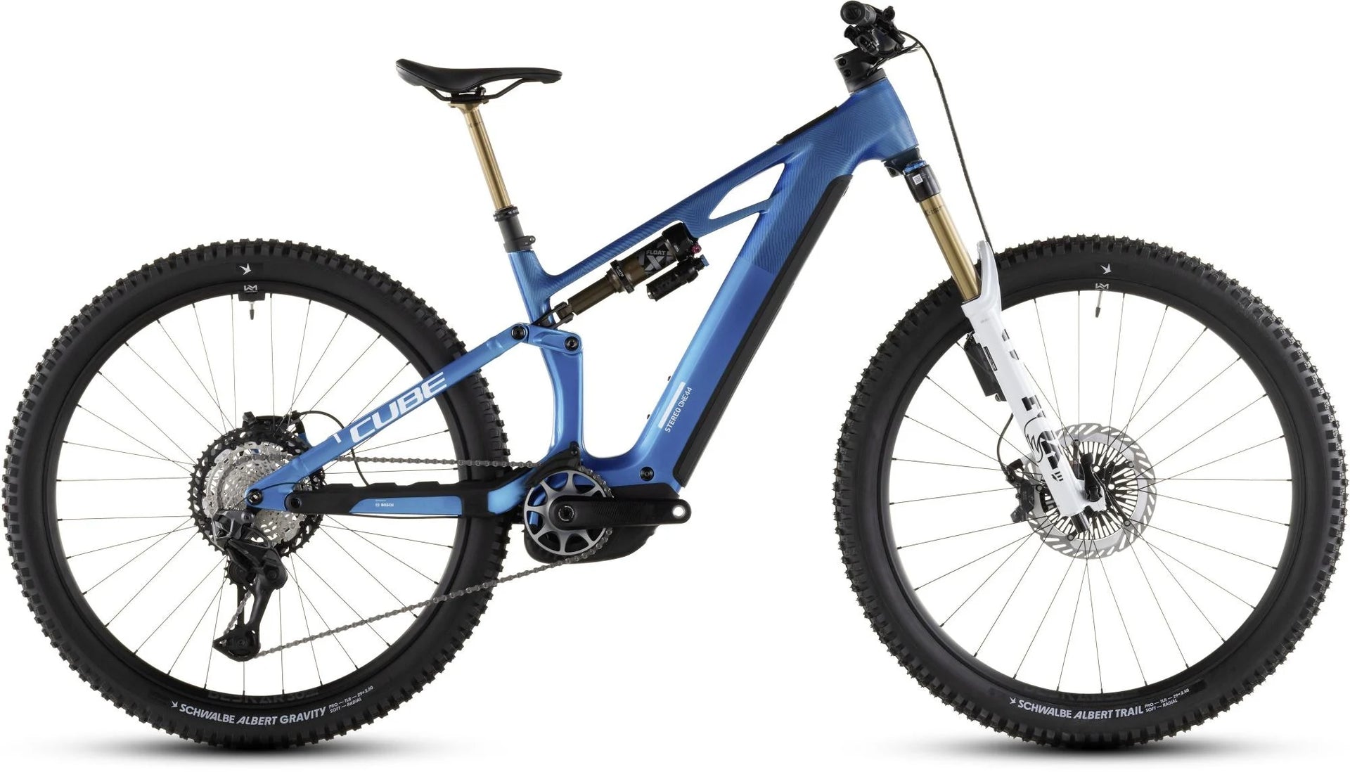 Almost Perfect 2026 Cube Stereo Hybrid ONE44 HPC AT 800 Electric Full Suspension Mountain Bike In Actionteam Large Frame
