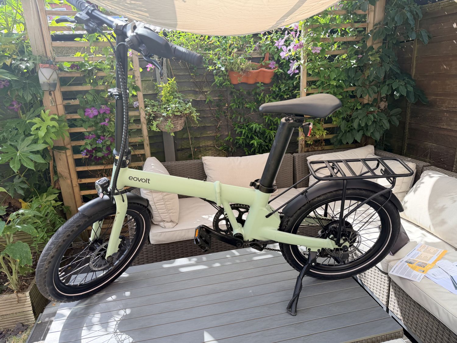 Pre-Owned Eovolt Afternoon 20 Origins V2 Electric Folding Bike in Sage Green