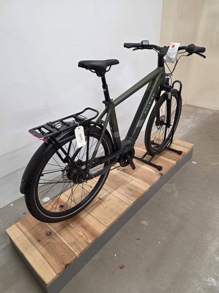 Raleigh Centros Electric Bike Bosch 500Wh In Khaki Green Small 48cm Frame