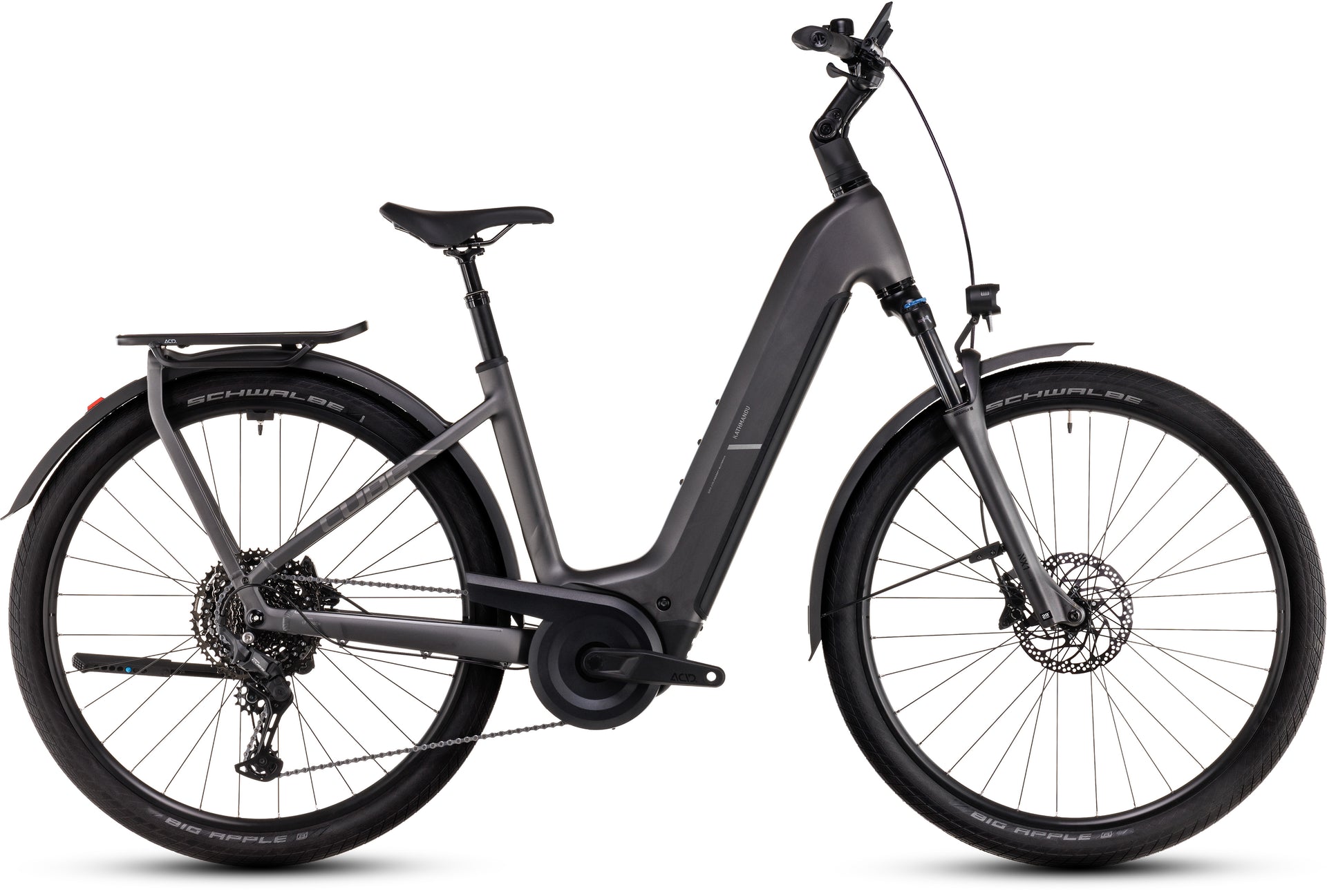 Cube Kathmandu Hybrid Pro Electric Bike – Easy Entry – Slab Grey / Chrome – Bosch CX – 625Wh – 2025