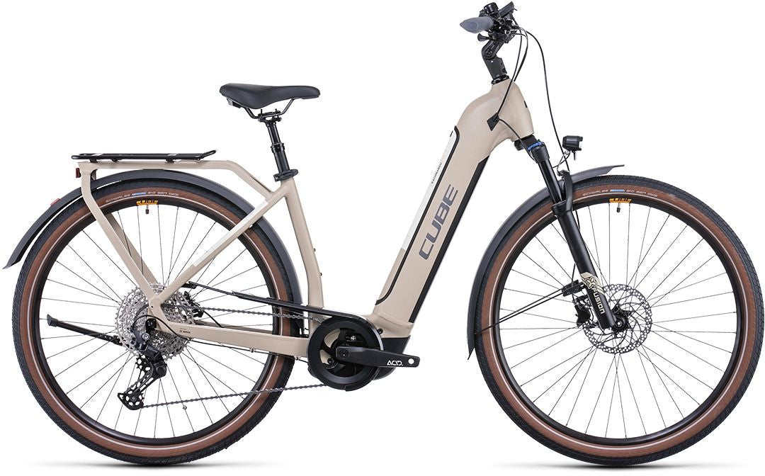 Pre-Owned Cube Kathmandu Hybrid Pro 625 Electric Bike In Desert and Tan X-Small 46cm Frame