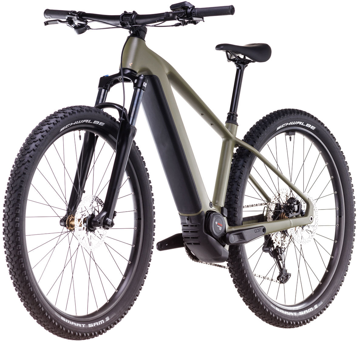 2025 Cube Reaction Hybrid Pro 800 Mountain Bike In Dusty Olive & Gold