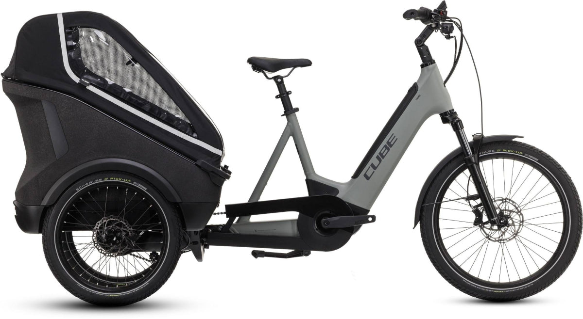 Cube Trike Family Hybrid 750 Electric Cargo Bike Swamp Grey