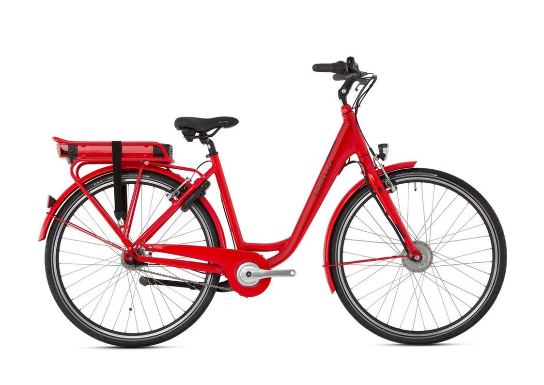 Pre-Owned 2025 Ridgeback Electron F.H.D Electric Bike With Hub Gears In Red 44cm Frame