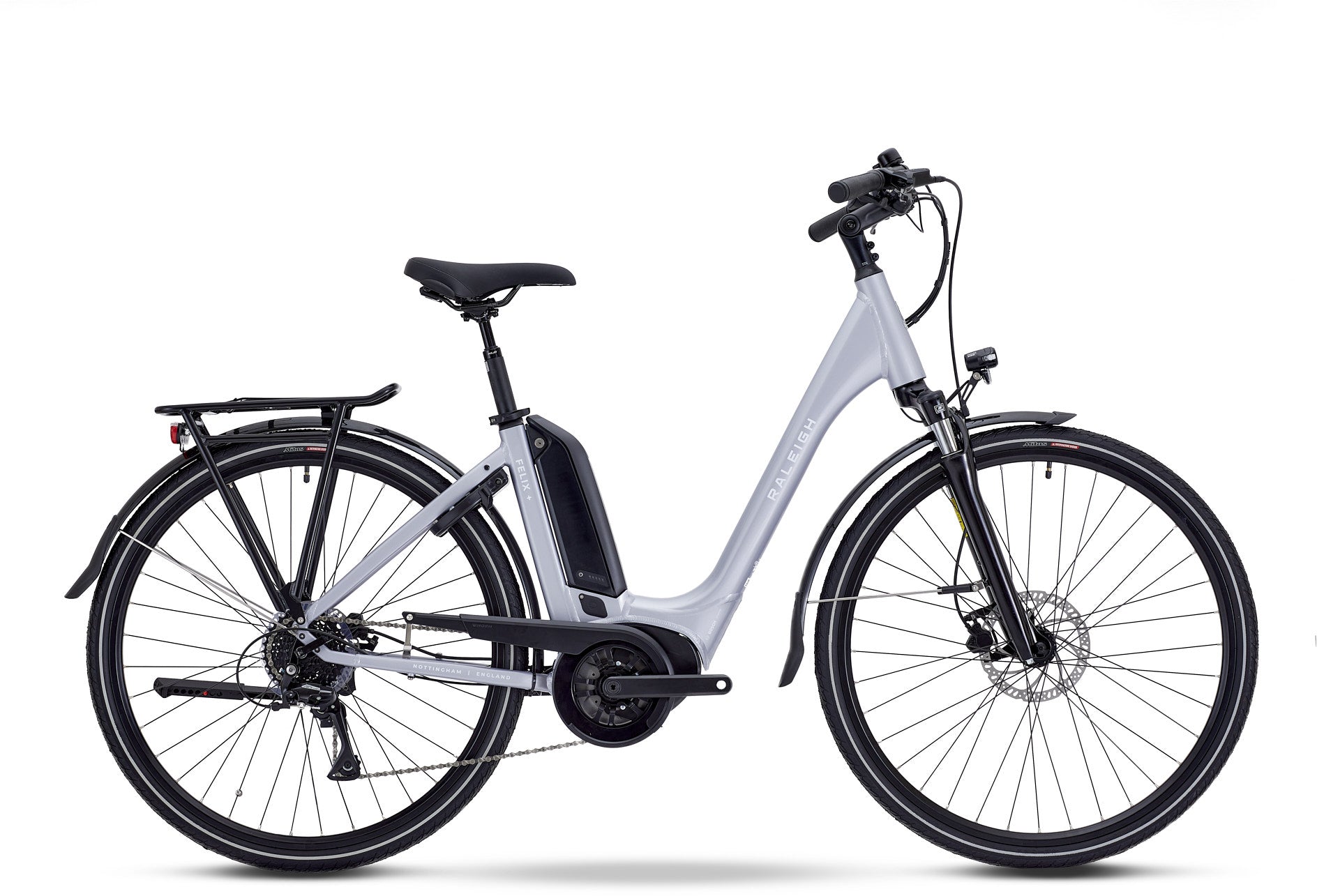Pre-Owned 2025 Raleigh Felix+ Electric Leisure Bike Low Step Frame In Grey Small 46cm Frame
