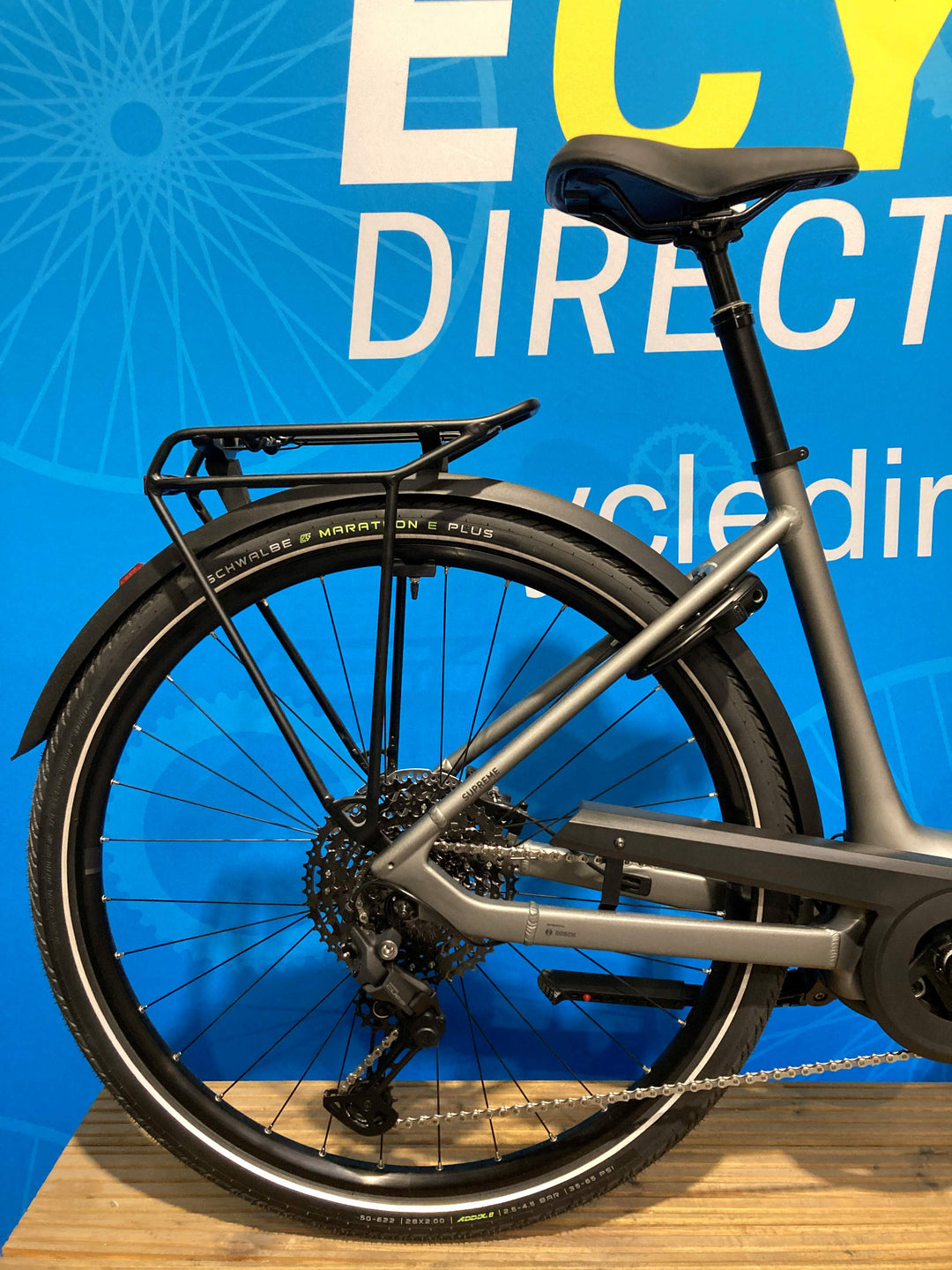 Ex-Demo 2026 Cube Supreme Hybrid Deluxe SLX 600 Electric Bike With Belt Drive & Hub Gears In Sea Grey & Black