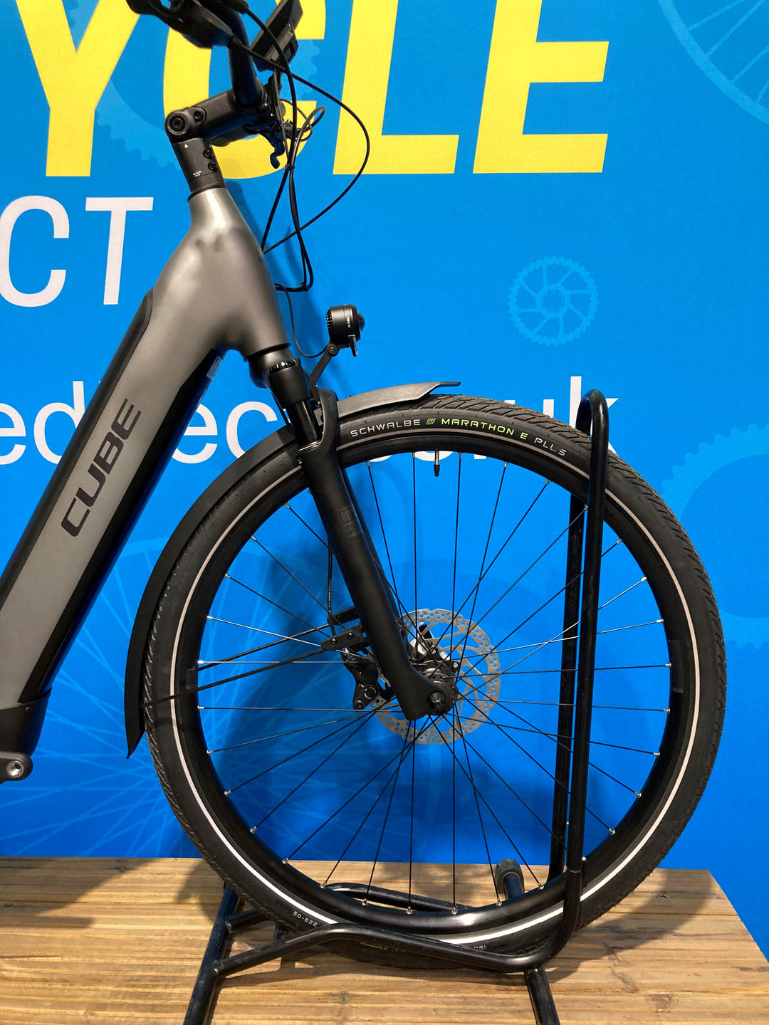 Ex-Demo 2026 Cube Supreme Hybrid Deluxe SLX 600 Electric Bike With Belt Drive & Hub Gears In Sea Grey & Black