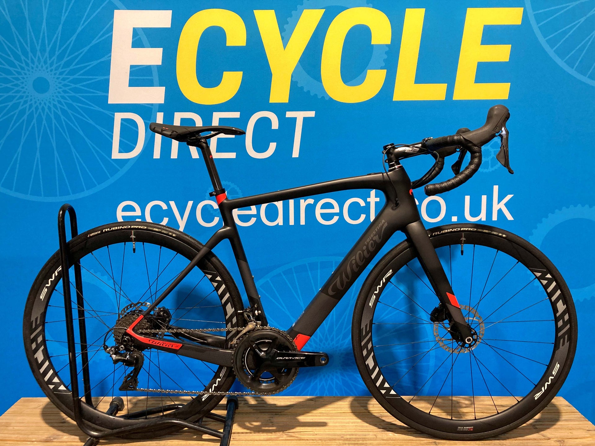 Pre-Owned 2020 Willier Cento 1 Hybrid Dura Ace Swr Electric Road Bike In Red & Silver Large Frame
