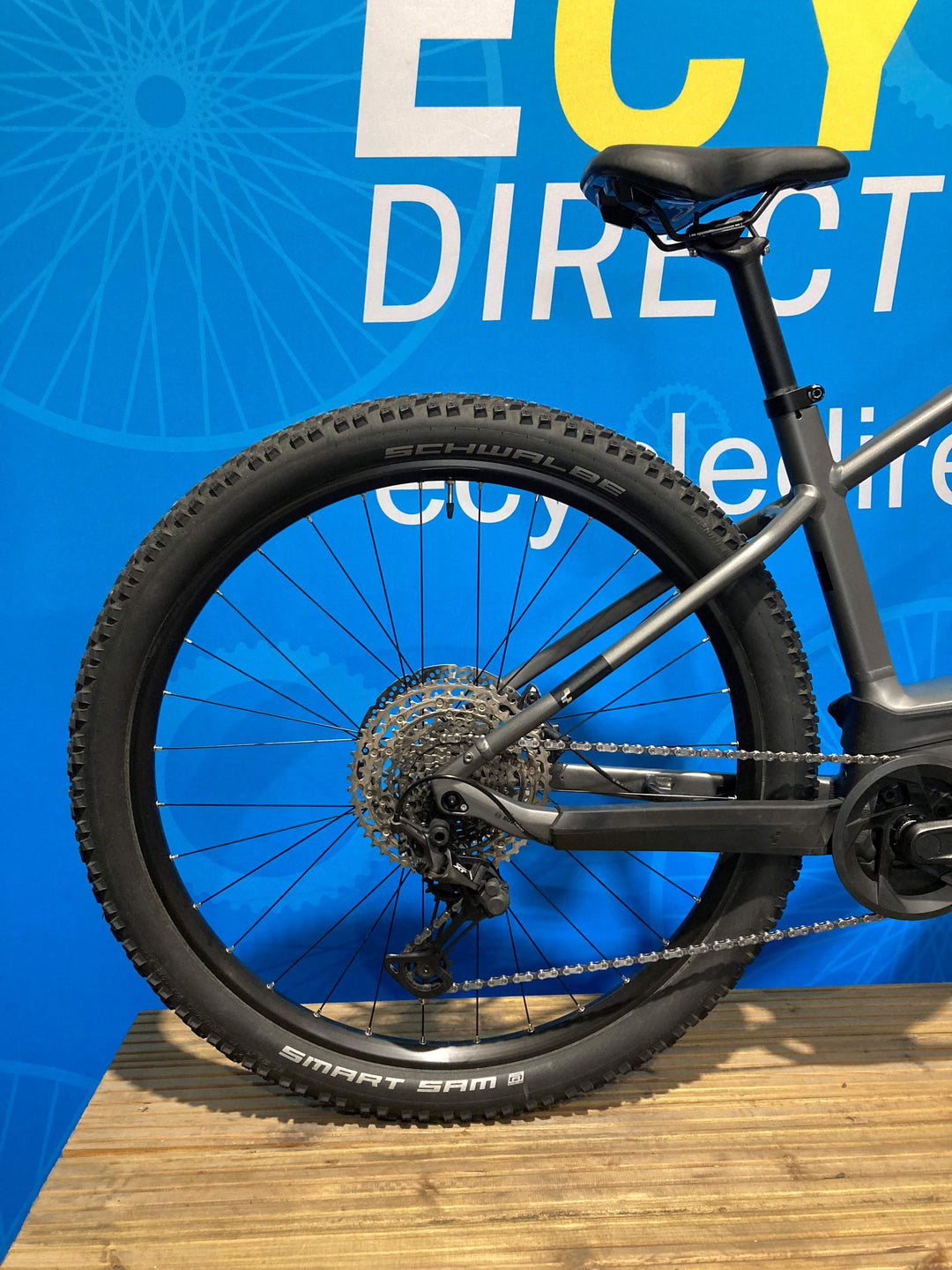 Pre-Owned 2024 Cube Reaction Hybrid Race 750 Electric Hardtail Mountain Bike In Grey Large Frame