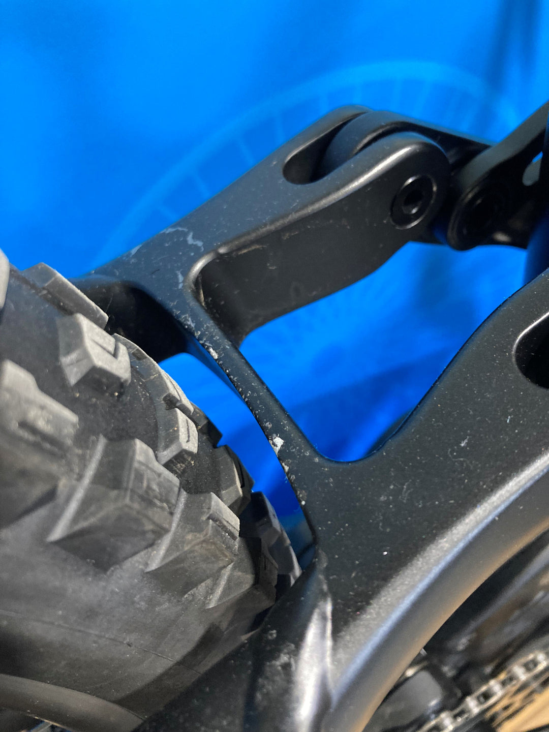 Pre-Owned 2023 Whyte E-160 S V3 Electric Full Suspension Mountain Bike In Matt Black With Turquoise & White Large Frame