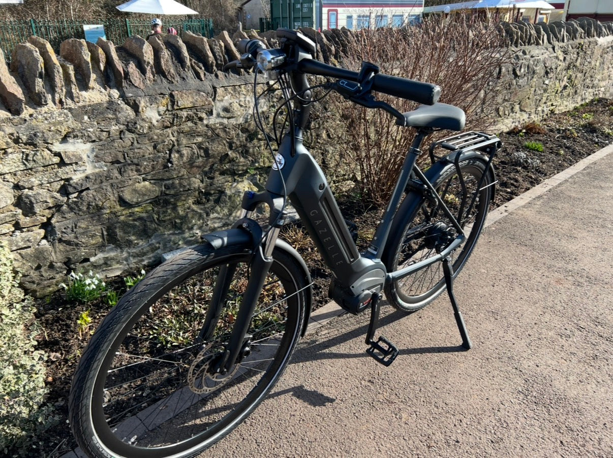 Pre-Owned 2022 Gazelle Ultimate C380 HMB Low Step Electric Bike With Hub Gears In Twilight Teal 53cm Frame