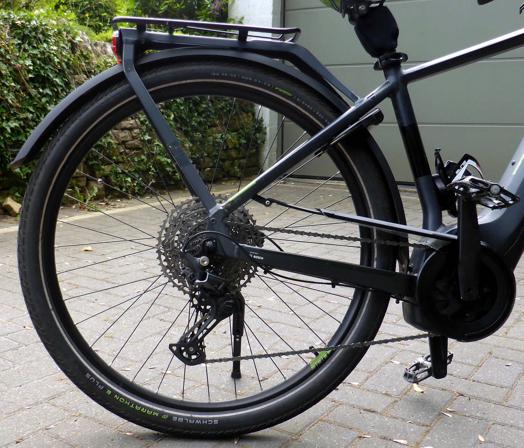 Pre-Owned 2021 Cube Touring Hybrid Exc 500 Electric Bike In Iridium & Green Crossbar Small 50cm Frame