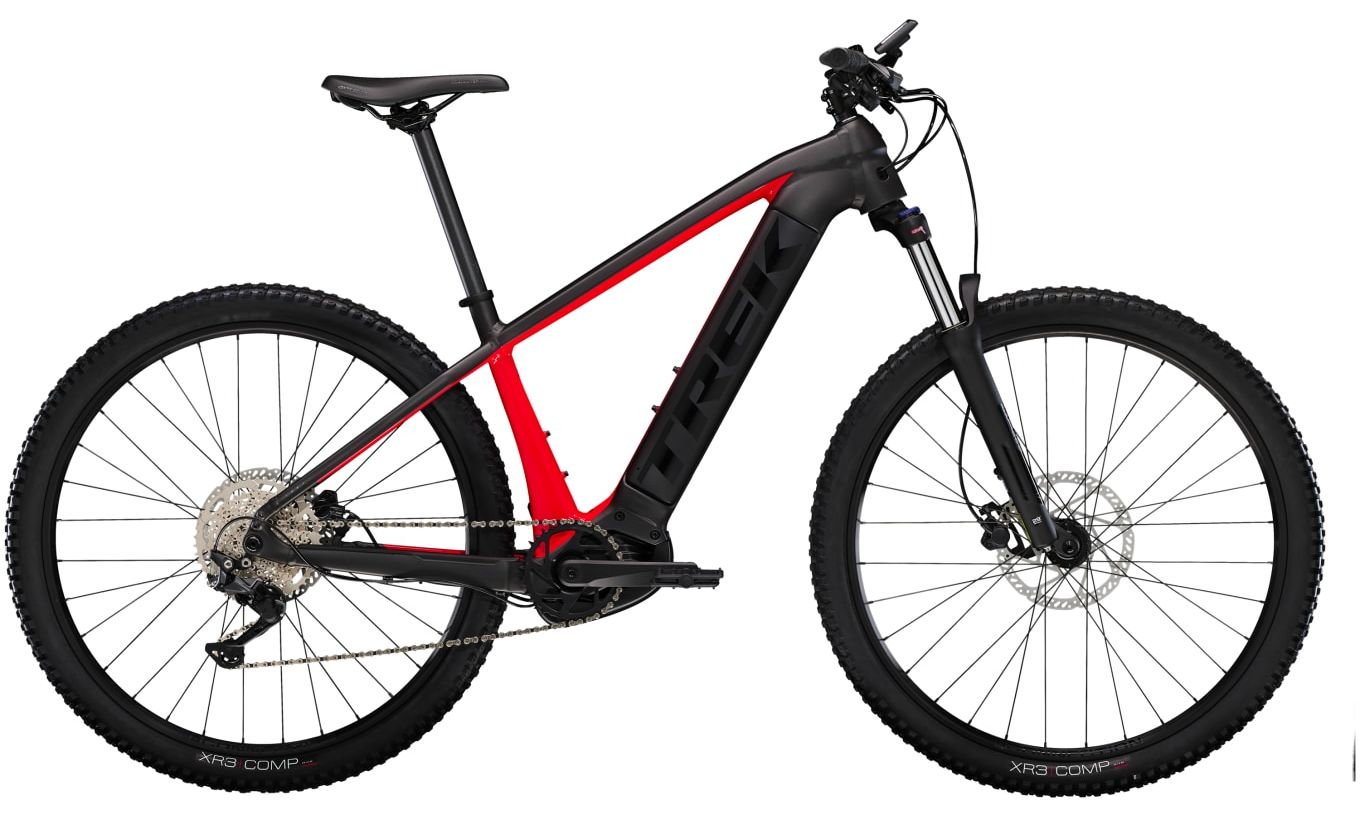 Pre-Owned 2023 Trek Powerfly 4 Electric Hardtail Mountain Bike In Black & Red X-Large Frame