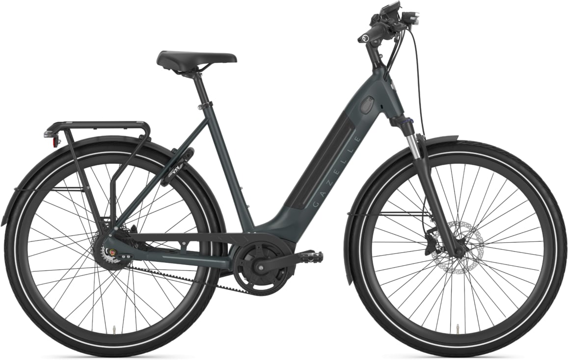 Pre-Owned 2022 Gazelle Ultimate C380 HMB Low Step Electric Bike With Hub Gears In Twilight Teal 53cm Frame