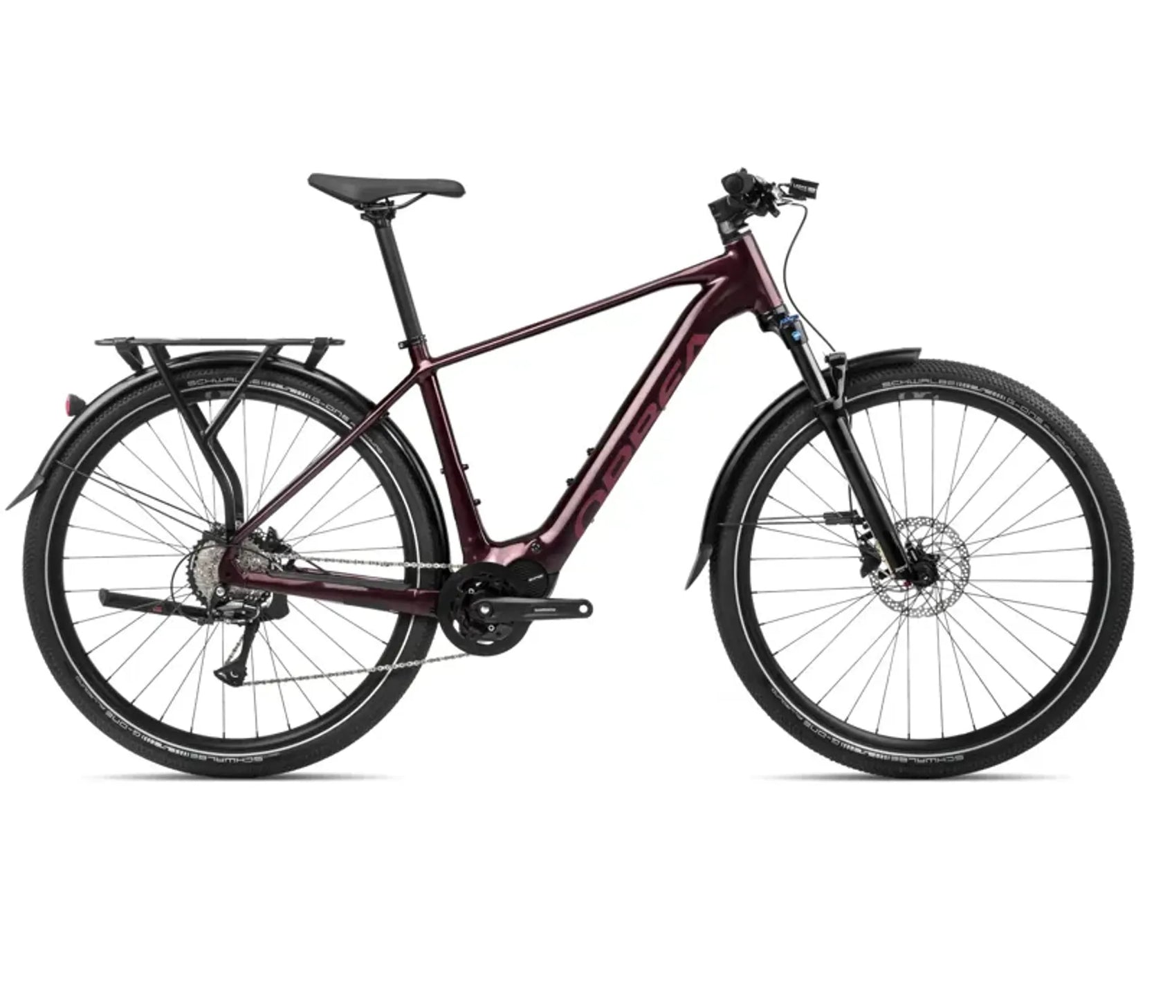 Pre-Owned 2024 Orbea Kemen 40 High Electric Bike In Metallic Burgundy X-Large Frame