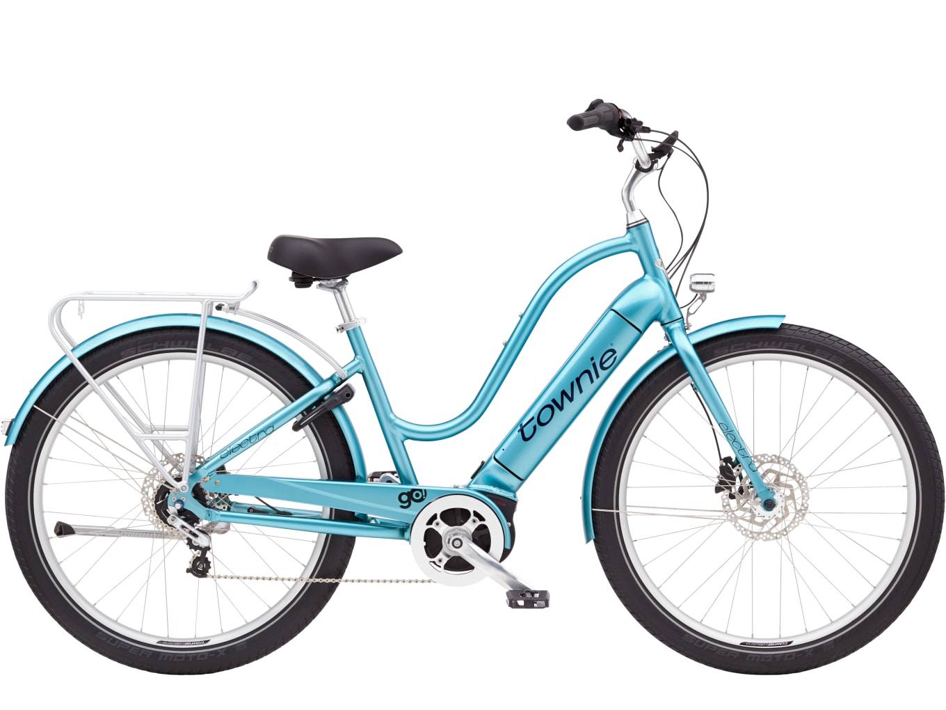 Pre-Owned 2020 - 2022 Electra Townie Path Go Step Through 5i Electric Bike In Aqua Metallic Small Frame