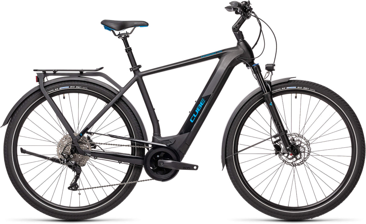 Pre-Owned 2021 Cube Kathmandu Hybrid Pro 625 In Black / Blue Small 50cm Frame