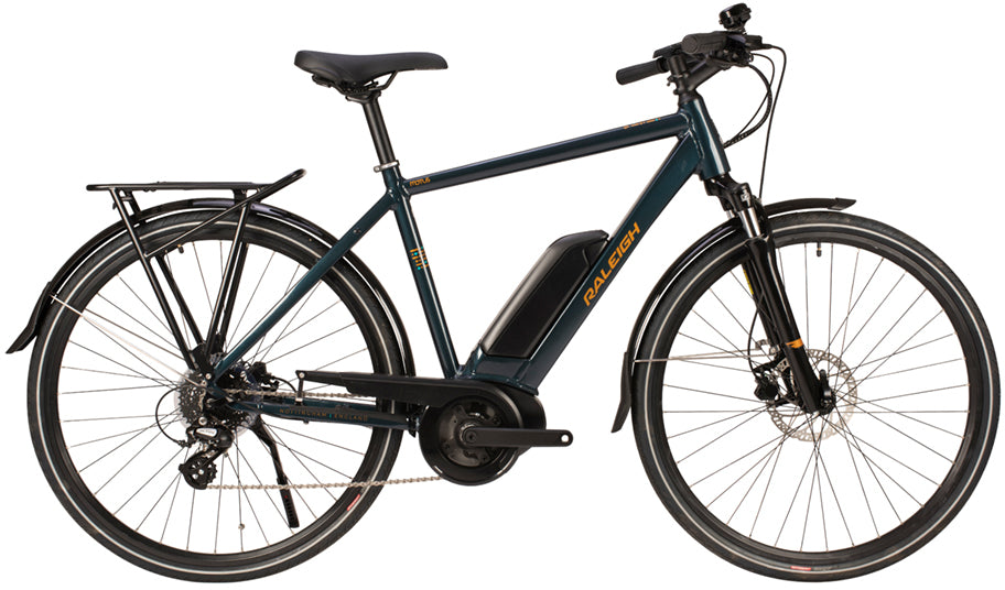Pre-Owned 2020 Raleigh Motus Crossbar Electric Bike In Blue Large 56cm Frame